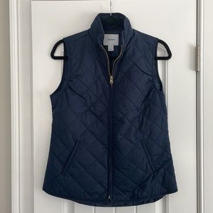 Navy blue quilted vest